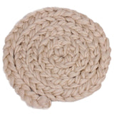 Maxbell Newborn Baby Roving Braid Wool Spinning Fiber Rugs Photography Props Beige