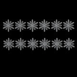 10Pcs 7.5cm White Plastic Snowflake for Christmas Ornaments