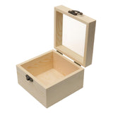 Maxbell Unfinished Woodcrafts DIY Mud Base Display Case Kid Toys Jewelry Gift Box