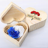 Maxbell Personalized Wood Crafts DIY Jewelry Dried Flower Wedding Gift Box Kid Toys