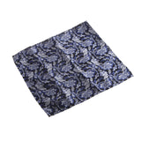 Men Peiris Pattern Pocket Square Hankie Hanky Handkerchief Blue and White