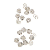 Maxbell 10x Sterling Silver 925 EARRING BACKS EAR NUTS Earning Accesseries 3mm