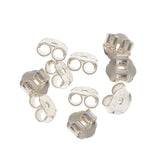 Maxbell 10pc Sterling Silver 925 EARRING BACKS EAR NUTS Earning Accesseries 4mm