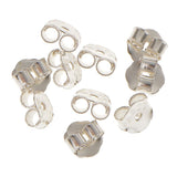Maxbell 10pc Sterling Silver 925 EARRING BACKS EAR NUTS Earning Accesseries 4mm