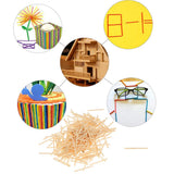Maxbell Kid Children Sticks for Game DIY Matchstick Intelligence Exploder Natural Wooden Craft Sticks