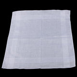 12pcs White Men Women Cotton Handkerchiefs Soft Washable Hanky #2