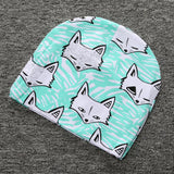 Maxbell Baby Cartoon Toddler Girls Boys Warm Cotton Knit Hat Beanie Cap Green Fox Pattern