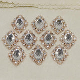 Maxbell 30 Pieces Mix Color Shape Flatback Rhinestone Embellishment Crystal Buttons