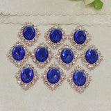 Maxbell 30 Pieces Mix Color Shape Flatback Rhinestone Embellishment Crystal Buttons
