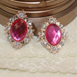 Maxbell 30 Pieces Mix Color Shape Flatback Rhinestone Embellishment Crystal Buttons