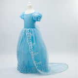 Princess Flower Girls Long Pageant Tulle Wedding Prom Party Gown Dress 130cm