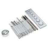 Maxbell 11pcs Hollow Punch Fastener Set Leather Craft DIY Gasket Belts Bags Hole Making
