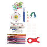 Maxbell 73pcs Metal Hook knitting Craft Case crochet set in Case Yarn Hook Sewing