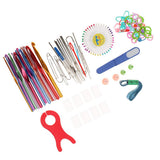 Maxbell 73pcs Metal Hook knitting Craft Case crochet set in Case Yarn Hook Sewing