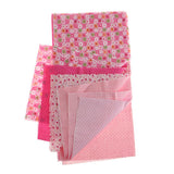 Maxbell Cotton Fabric Textile Floral Cloth for Sewing Craft 50x50cm Pink Series