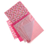 Maxbell Cotton Fabric Textile Floral Cloth for Sewing Craft 50x50cm Pink Series