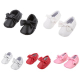 Baby Kids Bowknot Soft Sole Moccasin Toddler Leather Crib Shoes 12cm Pink