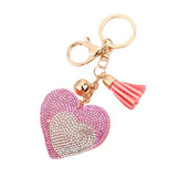 Bag Keychain Bling Bling Key Ring Charm Decor Car Pendant Pink