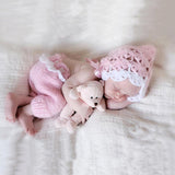 Maxbell Pink Color Manual Crochet knitting lovely Baby Photo Props Fairy Hats Pants Sets