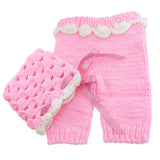 Maxbell Pink Color Manual Crochet knitting lovely Baby Photo Props Fairy Hats Pants Sets