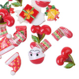 Maxbell Pack of 50 Christmas Resin Cabochon Flatback Beads Button Scrapbooking Embelishment
