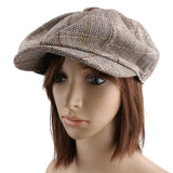 Newsboy Golf Flat Gatsby Tweed Sun Hat Country Beret Baker Cap Khaki