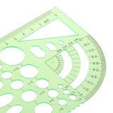 Maxbell Green Plastic Drafting Drawing Tool Ruler Geometric Oval Template for Students 1