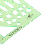 Maxbell Green Plastic Drafting Drawing Tool Ruler Geometric Oval Template for Students 1