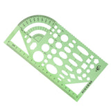 Maxbell Green Plastic Drafting Drawing Tool Ruler Geometric Oval Template for Students 1