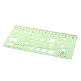 Maxbell Green Plastic Drafting Drawing Tool Ruler Geometric Oval Template for Students 2