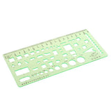 Maxbell Green Plastic Drafting Drawing Tool Ruler Geometric Oval Template for Students 2