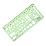 Maxbell Green Plastic Drafting Drawing Tool Ruler Geometric Oval Template for Students 2