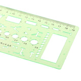 Maxbell Green Plastic Drafting Drawing Tool Ruler Geometric Oval Template for Students 4