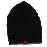 1pcs Men Winter Chunky Women Knit Beanie Baggy Cap Warm Unisex Hat Black