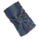 Women's Yoga Sportswear Knitted Ear Warmer Bow Crochet Winter Headwear Headwrap Hair Band Accessory Headband Light Blue