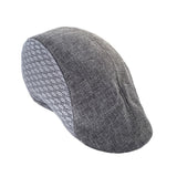 Adults Gatsby Cap Breathable Mesh Splicing Flat Cap Gray