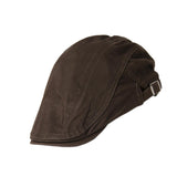 Phenovo Unisex Adults Chic Duckbill Flat Cap Comfy Cotton Golf Hat Brown
