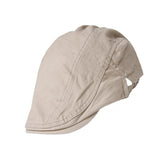Phenovo Unisex Adults Chic Duckbill Flat Cap Comfy Cotton Golf Hat Beige