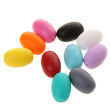 Maxbell Silicone Teething Beads Breastfeeding Nursing Necklace Sensory Tool Oval 20*14mm- Multicolor