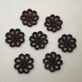 Maxbell Pack of 80 Vintage Coffee Wooden 2 Holes Buttons for Sewing and Crafts 20mm