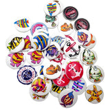 Maxbell Pack of 50 Assorted Ocean Series Pattern Wooden Buttons for Sewing Crafts