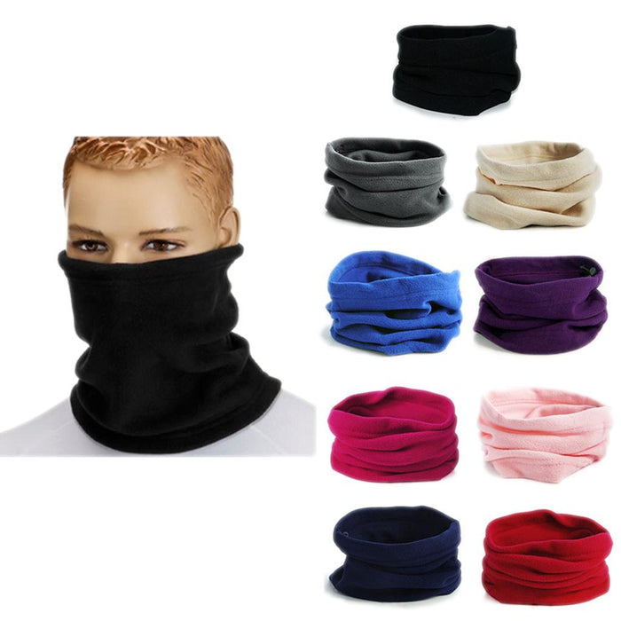 Trendy Polar Fleece Neck Warmer Comfy Snood Scarf Ski Motorbike Mask Darkgray