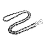 Purse Handbag Handle Shoulder Bag Replacement Chain Bag Strap Silver+Black