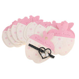 Maxbell 50pcs/pack Pink Apple Shape Hair Clip Card Paper Jewelry Display Cards