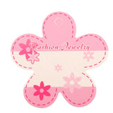 Maxbell 50pcs/pack Pink Plum Flower Shape Paper Hair Clip/Jewllery Display Cards