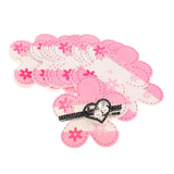 Maxbell 50pcs/pack Pink Plum Flower Shape Paper Hair Clip/Jewllery Display Cards