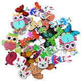 Maxbell Pack of 50 Assorted Animals Wooden Decorative Buttons for Sewing and Crafts