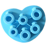 Maxbell Diamond Ring Freeze Ice Cube Tray Mould DIY Silicone Cake Mold Tool for Party