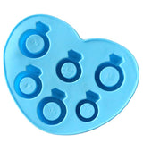 Maxbell Diamond Ring Freeze Ice Cube Tray Mould DIY Silicone Cake Mold Tool for Party