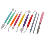 Maxbell Pack of 10 Fondant Cake Graver for Cupcake Cake Decorating Tools Sculpting Modeling Kit